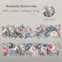 Dekorativt självhäftande tejp 5 x 4 x 200 cm Blommotiv Självhäftande dekorationstejp för papper, presentinslagning, kreativt skapande och dekoration 10