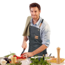 Delantal de cocina de tela 78x68 cm a prueba de aceite y agua con bolsillos para herramientas Unisex delantal de barbacoa de moda para hombres y mujeres 4