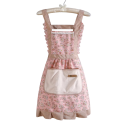 Delantal de cocina floral para mujer 90x70 cm Delantal ajustable y adorable con bolsillo para cocinar, hornear, asar, chef 7