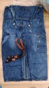 Denim midi-jurk met slabbetje 5