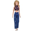 Denim-outfit til en dukke 6