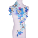 Dentelle brodée florale 36 x 56 cm Mélange de polyester et de coton tissu dentelle décoratif pour la décoration de robes vêtements accessoires et décorations 2