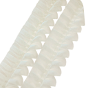Dentelle en tulle plissée 5 cm x 1 m Ruban en tulle décoratif pour la couture, la décoration de vêtements, de jupes, de décorations de mariage et la création créative 10