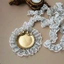 Dentelle plissée à volants 4 cm x 91 cm Ruban décoratif en coton-polyester pour la couture de vêtements décoration de robes coussins rideaux 3