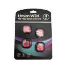 Deodorante per auto 4 pz profumo duraturo 3,8 × 3,8 cm design compatto per interno auto 2