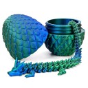 Deschidere ou de dragon cu dragon 22 cm Ou colorat cu dragon flexibil Jucărie pentru copii Figurină fantezie Dragon în ou Decorare și joacă într-unul 1