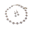 Design unique de boucles d'oreilles et de collier Ensemble de bijoux en alliage de cuivre Accessoire léger et élégant pour femmes Cadeau de mariage 1