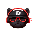 Designat fodral för AirPods Pro 2 3D tecknad bulldog Hip Hop stil Mjuk silikonfodral stötsäkert och dammtåligt 1