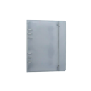 Deski A5 din plastic transparent alb cu mecanism cu inele și elastic 1