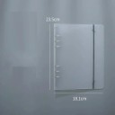 Deski A5 din plastic transparent alb cu mecanism cu inele și elastic 5