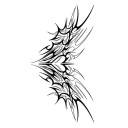 Deslumbrante tatuagem à prova de água Espinho 18 x 11 cm Tatuagem temporária para a barriga, peito, costas e cintura 1