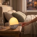 Despertador com simulação de amanhecer Bluetooth altifalante 30 sons e ruído branco 10 cores de luz Temporizador de adormecer Branco Para o quarto 4
