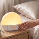 Despertador com simulação de amanhecer e pôr do sol 30 sons para dormir Ruído branco 8 cores e modos RGB Dois despertadores USB Branco Para o quarto 6