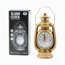 Despertador em forma de lâmpada a petróleo retro com pega de arame Mostrador analógico com motivo da Torre Eiffel Plástico Dimensões 10 x 7,5 9
