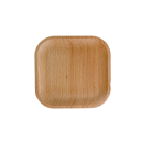 Dessert Plate with Rounded Corners 12.8 x 12.8 cm Made of Solid Wood Light Brown Square Tray for Serving Desserts and Snacks 1