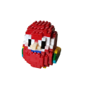 Detaillierter roter Papagei 7,6 x 10 x 6,5 cm Mikro Mini Bausteine 3D Modell für Vogelenthusiasten Kreative Montagebausteine als Dekoration 7