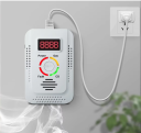 Detector de monóxido de carbono y gas natural 2 en 1 Alarma de CO Gases inflamables GLP Metano Alimentación de red Batería de respaldo Montaje 2