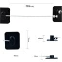 Detská bezpečnostná poistka s oceľovým lankom 260 mm samolepiaci zámok 70×70 mm pre nábytok dvere okná spotrebiče 4