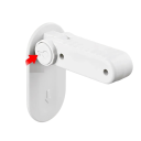 Dětská bezpečnostní pojistka na dveře pákový zámek 8 x 8,5 x 4,4 cm otočný mechanismus 0–180° univerzální ochrana kliky 8