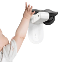 Dětská bezpečnostní pojistka na dveře pákový zámek 8 x 8,5 x 4,4 cm otočný mechanismus 0–180° univerzální ochrana kliky 4