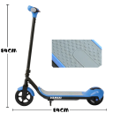 Dětská elektrická koloběžka s Bluetooth hudbou a LED displejem, motor 110W, baterie 60Wh, dojezd 5–8 km, nosnost 60 kg, modrá, pro děti 3