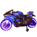 Dětská elektrická motorka s ručním plynem na řídítkách baterií 7 Ah a podsvícenými koly 110 x 43 x 62 cm pro děti od 3 do 9 let na zahradu 2