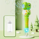 Dětská elektrická pistole na mýdlové bubliny ve tvaru dinosaura s více hlavněmi Automatická výroba bublinek 4