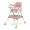 Detská jedálenská stolička 3v1 Skladacia Nastaviteľná výška Dvojitý pultík Hrazda s hračkami Úložný koš 6 mesiacov až 4 roky 8