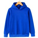 Dětská jednobarevná mikina s kapucí přes hlavu hoodie pro kluky i holky s dlouhým rukávem na běžné denní nošení 2
