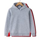 Dětská jednobarevná mikina s kapucí přes hlavu hoodie pro kluky i holky s dlouhým rukávem na běžné denní nošení 8