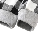 Detská kostkovaná košela s kapucňou Bavlna Polyester Dívčí a chlapčenský kabátik na jar a jeseň Dlhý rukáv Štýlová bunda na gombíky 5
