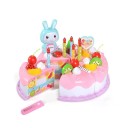 Detská narodeninová torta 15 cm Simulačná krájacia hračka DIY Kuchynské hranie rolí Jedlo Ovocie Darček pre deti Batoľatá Chlapce i Dievčatá 2