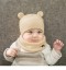 Detská pletená čiapka s ušami + nákrčník J2460 3