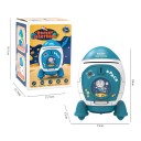 Dětská pokladnička ve tvaru rakety s mincovým slotem a dvířky, 18,5 × 13,5 × 13 cm, včetně samolepek pro úspory a hru 3