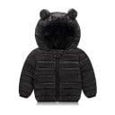 Detská zimná bunda na zips s kapucňou s ušami Unisex teplý polyesterový kabátik pre chlapcov aj dievčatá Pohodlné zimné 5