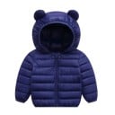 Detská zimná bunda na zips s kapucňou s ušami Unisex teplý polyesterový kabátik pre chlapcov aj dievčatá Pohodlné zimné 9