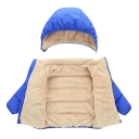 Detská zimná bunda s kapucňou na zips Unisex teplá zimná bunda s vreckami Bavlna Vlna Pohodlná hrejivá bunda pre chlapcov aj dievčatá 2