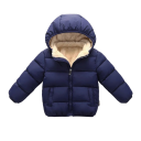 Detská zimná bunda s kapucňou na zips Unisex teplá zimná bunda s vreckami Bavlna Vlna Pohodlná hrejivá bunda pre chlapcov 6