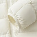 Detská zimná bunda s kapucňou Zapínanie na zips Priestranné vrecká Jednobarevné nylonové prevedenie Ľahká odolná bunda do chladného počasia 4