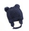 Detská zimná pletená čiapka s uškami J2474 6