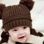 Detská zimná pletená čiapka s uškami J867 2