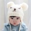 Detská zimná pletená čiapka v tvare medvedíka J2475 2
