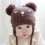 Detská zimná pletená čiapka v tvare medvedíka J2475 4