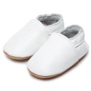 Dětské capáčky z PU kůže Nazouvací model s pružnou gumičkou po obvodu Hladká podrážka Bez zapínání Unisex botičky na doma i ke kočárku 7