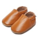 Dětské capáčky z PU kůže Nazouvací model s pružnou gumičkou po obvodu Hladká podrážka Bez zapínání Unisex botičky na doma i ke kočárku 10