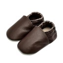 Dětské capáčky z PU kůže Nazouvací model s pružnou gumičkou po obvodu Hladká podrážka Bez zapínání Unisex botičky na doma i ke kočárku 9