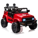 Dětské elektrické auto off-road s dálkovým ovládáním 100×67×67 cm 12V baterie LED světla hudba červené pro jízdu dětí 2