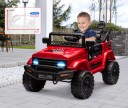 Dětské elektrické auto off-road s dálkovým ovládáním 100×67×67 cm 12V baterie LED světla hudba červené pro jízdu dětí 4