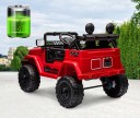 Dětské elektrické auto off-road s dálkovým ovládáním 100×67×67 cm 12V baterie LED světla hudba červené pro jízdu dětí 5