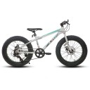 Dětské fatbike horské kolo se 7 rychlostmi a tlustými pneumatikami, 20 palců, dvoukotoučové brzdy, pro chlapce a dívky od 5 let 3